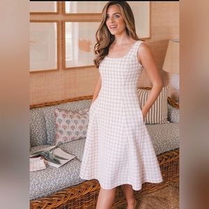 GAL MEETS GLAM Evangeline Windowpane tweed dress size 10